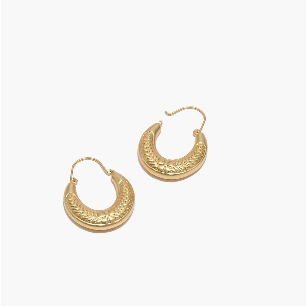 Madewell Westward Hoop Earrings Gold Plated Brass